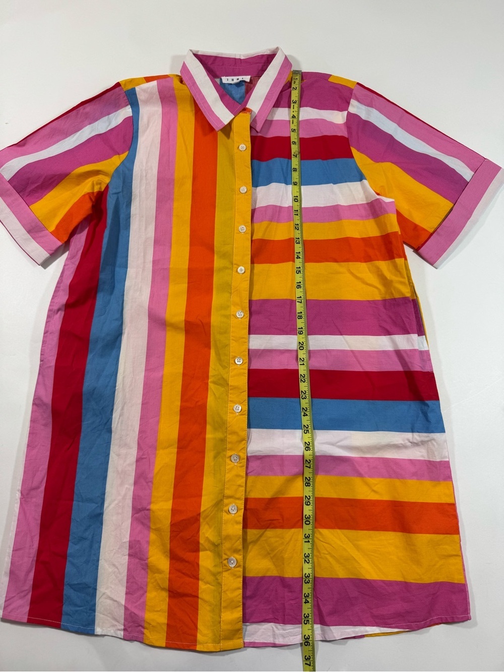 THML Happy Hour Hues Multi Stripe Shirt Dress - Picture 6 of 7